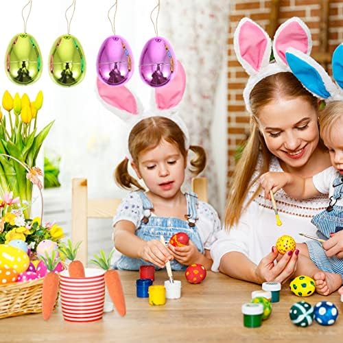 Gadpiparty containere alimentare 24pcs gol Easter Egg plastic Fillable Easter Suprise Egg Easter Basket Stuffers pentru ouă