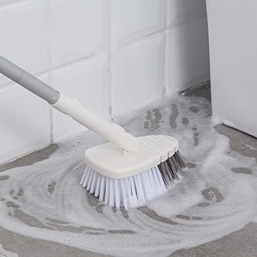 Perie de curățare a plăcilor de curățare a gresiei Qiopertar cu o perie de curățare a periei de duș cu mâner lung