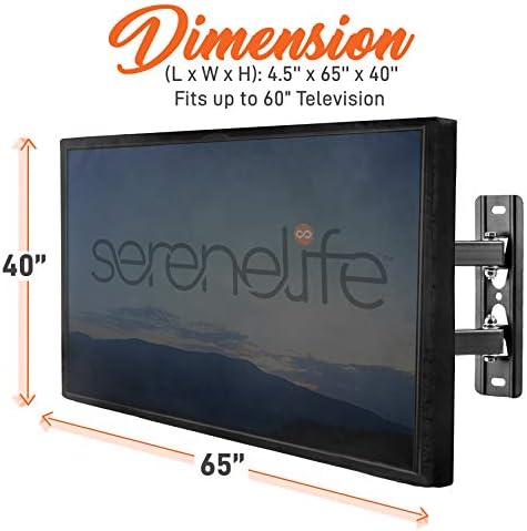 Copertă TV de televiziune în aer liber SenreLife 65 - Copertă de protecție TV cu ecran plat complet TV de televiziune interioară/