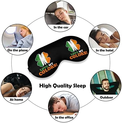 Culori irlandeze. Masca de somn a lui St.Patrick's Sleep Masca portabilă a ochiului cu ochi de ochi moale cu curea reglabilă