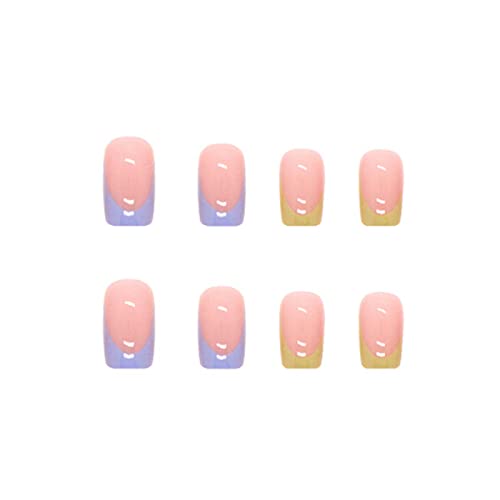 Kamize Presa scurtă pe unghii unghii false franceze acrilice Piață completă Cover Full Candy Nails Fals for Women and Girls