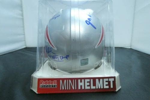 JR Redmond Greg Randall Roman Phifer a semnat 2001 SB Champ Patriots mini cască-căști NFL autografate
