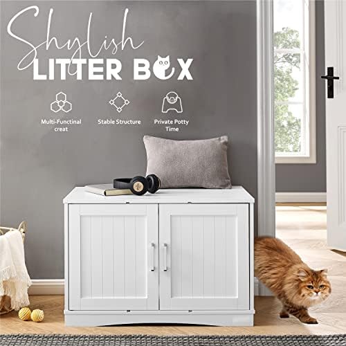 Bancă de depozitare pentru toaletă pentru pisici de Designer cutie de gunoi pentru pisici carcasă cutie de mobilier casă cu