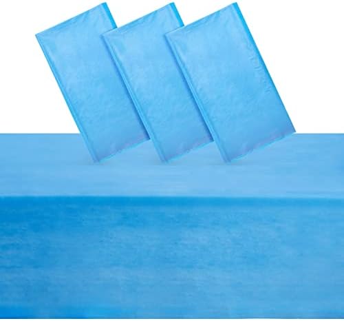 Juvale 3 pachet din plastic de masă albastru regal pentru petreceri, decorațiuni de masă dreptunghiulare, 54 x 108 inci, capac