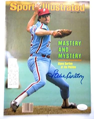 Revista cu autograf Steve Carlton Sports Illustrated 1980 Phillies JSA AG39564 reviste MLB cu autograf