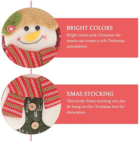 Veemoon 4 PC -uri Șemineu Drocații de bomboane de zăpadă pentru tratare Pandantiv Bell model clasic Santa Decorat Tree Sock