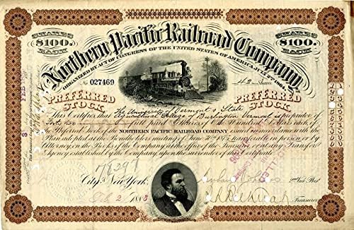Northern Pacific Railroad Co. - Certificat De Stoc