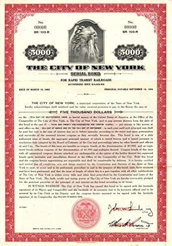 Serialul orașului New York-obligațiuni de 5.000 de dolari