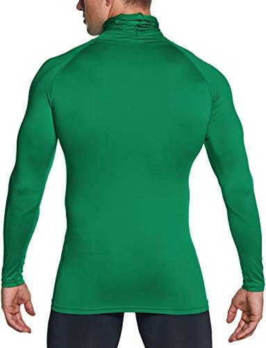 ATHLIO 2 sau 3 Pack Men ' s UPF 50 + Mock Cămăși de compresie Cu mânecă lungă, cămașă de antrenament atletic, protecție pentru