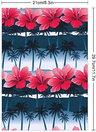 Flori tropicale de Hibiscus autocolante amuzante autocolante impermeabile pentru ambarcațiuni adeziv detașabil pentru Laptop,albume
