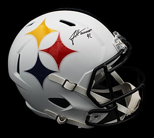 James Harrison a semnat Pittsburgh Steelers Speed full Size amp NFL cască-căști NFL cu autograf
