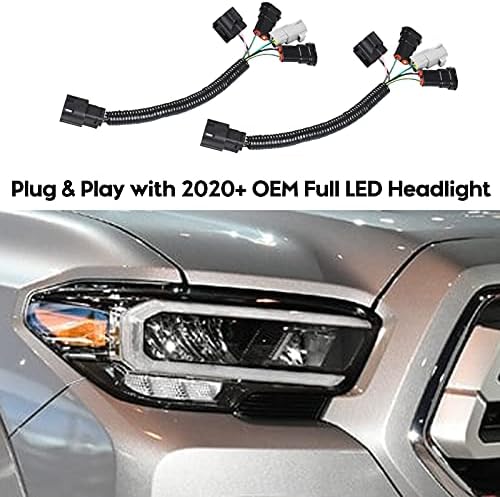 Adaptoarele pentru cabluri de conversie a farurilor se potrivesc pentru farurile Toyota Tacoma -2020 și 2020 Full LED