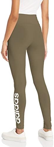 Adidas Women’s Loungewear Essentials Leggings cu logo cu talie înaltă, straturi de măsline, mici