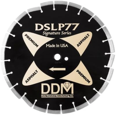 DIXIE DIAMOND FABRICARE DSLP7714125ASPHALTBLADE Grad premium pentru tăiere uscată/umedă, 14 inci x 0,125 inci x 1-inch cu bucșă