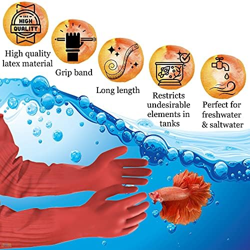 Mănuși de Acvariu J & amp; sau JOR, mănuși Extra-lungi pentru curățare, întreținere DIY pentru acvariu cu apă dulce și apă