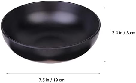 Nveeus 2pcs ramen boluri elegante Container cu fidea neagră boluri negre imitație porțelan ramen pentru bucătărie de familie/negru/19x19x6cm