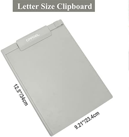 2 Pack CPPDEL Clipboards, Placi Clip, Clipboard din Plastic cu suport stilou și Clip profil redus, A4 Dimensiune scrisoare