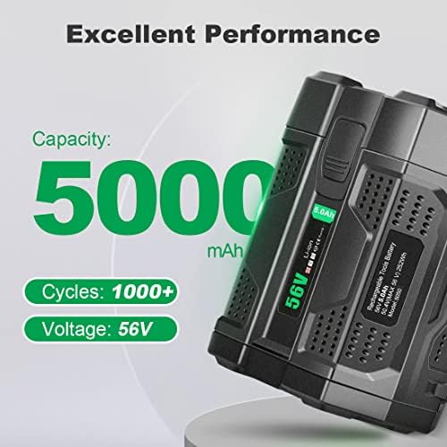 5000MAH 56V Baterie de înlocuire a ionului litiu compatibil cu Ego BA2800 BA4200 BA1400 HT2400 LB6504 LB5804 56V Instrumente