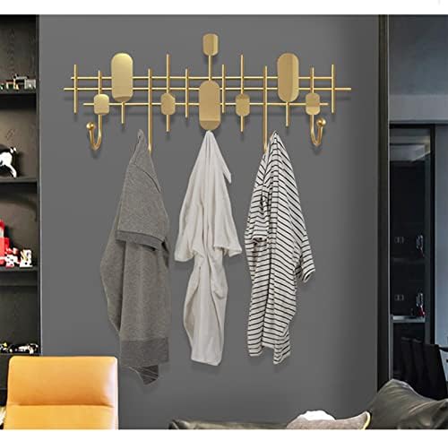 Cârlig de prosop de baie nykcpjmw din aur, cârlige pentru haina montată pe perete, suport de haina cu 5 cârlige montaj de perete