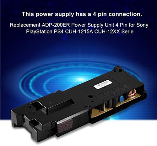 Sursă de alimentare Yyoyy ADP-200ER, unitate de sursă de alimentare de înlocuire, conexiune cu 4 pini, pentru Sony PlayStation