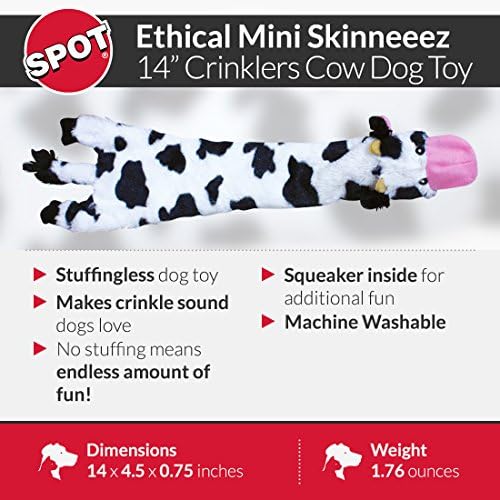 Spot Skinneeez Crinklers | Jucării pentru câini fără lucru cu scârțâit pentru câini mici | Jucărie Crinkle pentru cățeluși