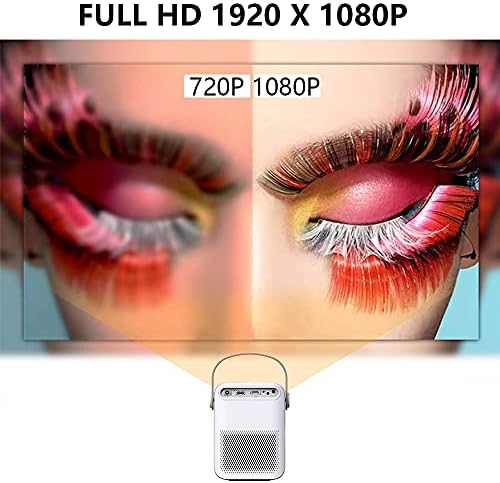Proiector WDBBY 1080p Full HD Mini Projector pentru Home ET30 Theatre 4K Viedo Beamer LED portabil pentru smartphone