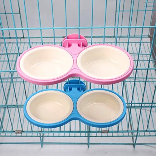 STOBOK Rabbit Water Bowl agățat Pet Bowl Plastic Dog Crate Bowl Double Dog Kennel Bowl alimente feluri de mâncare Dispenser