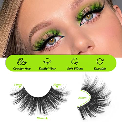 Pleell genelor 20mm dramatice False Lashes Wispy lung pufos volum genelor 5 perechi Pack