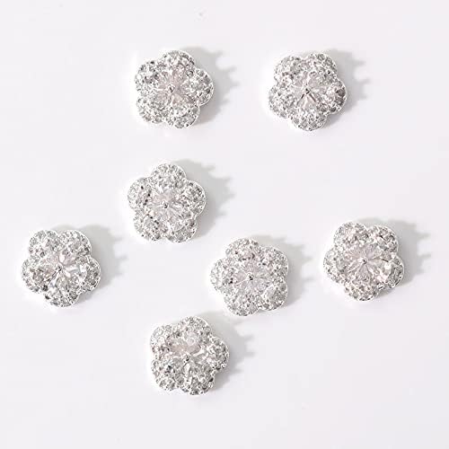 50 pcs 3d Bijuterii de unghii Decorații de metal Charms Pietre pentru unghii bijuterii de zircon de cristal manichiură de zircon farmecuri de diamante, 131-2 -