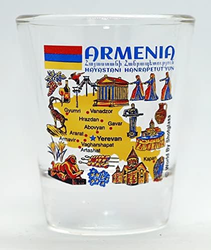 Armenia repere și icoane colaj Shot Glass