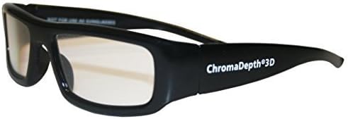 Ochelari Chromadepth 3D din plastic ChromaPro, Rame pliabile Negre
