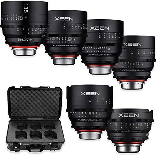 Pachetul de lentile Xeen Cine de la Rokinon include lentile Xeen 14mm T3.1 Cine, Xeen 24mm, 35mm, 50mm, 85mm T1.5 & 135mm T2.2