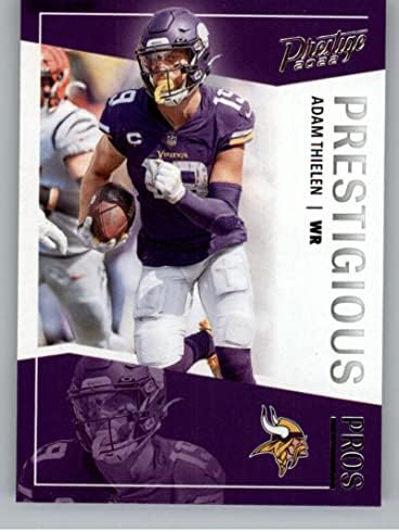 2022 Panini Prestige Prestigious Pro 16 Adam Thielen Minnesota Vikings NFL Carte de tranzacționare a fotbalului NFL