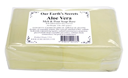 Secretele Pământului nostru - 2 Lbs topiți și turnați baza de săpun-Aloe Vera