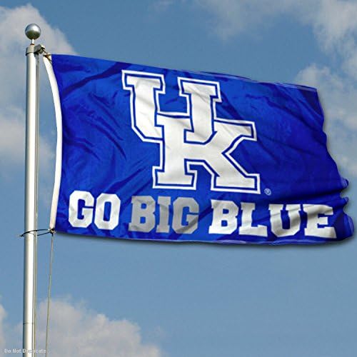 Wildcats din Kentucky merg un steag mare cu două fețe albastru