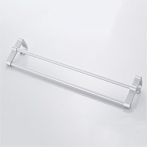 Omoons Space din aluminiu prosop de prosop dublu rază de rază bar pentru baie prosop de rafturi accesorii pentru baie rafturi/40cm