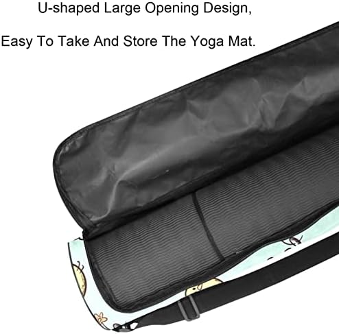 Spring Sheep & amp; păsări Yoga Mat Carrier Bag cu curea de umăr Yoga Mat Bag Gym Bag Beach Bag