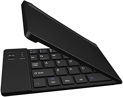 Lucrări de Cellet Ultra Slim pliere Wireless Bluetooth tastatură compatibil cu Alcatel 5036A cu telefon HolderStand-reîncărcabilă
