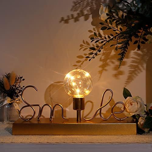 Lampă de masă cu baterie newimage, lampă decorativă fără fir, lumini de decor pentru casă cu lumini de zână albe calde pentru