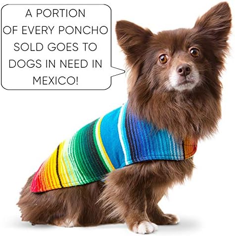 Haine pentru câini-Poncho pentru câini realizat manual din pătură mexicană autentică de Baja Ponchos