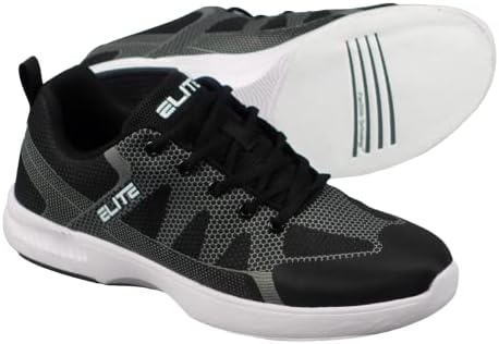 Pantofi de bowling pentru bărbați de elită | Închidere în stil atletic, cu tălpi de diapozitive universale pe ambele pantofi