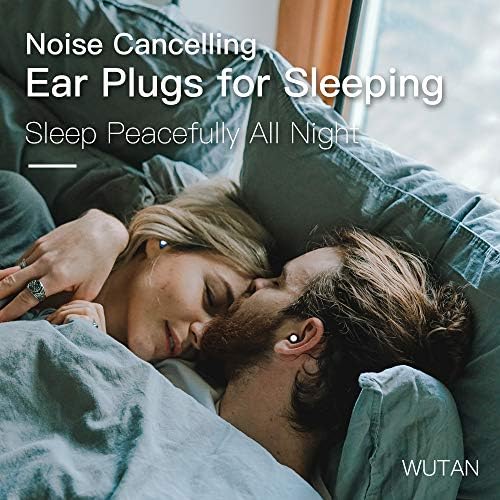 Dopuri pentru urechi Wutan pentru somn anulare 14-38db, confortabile moale reutilizabile siliconice dopuri de urechi de reducere