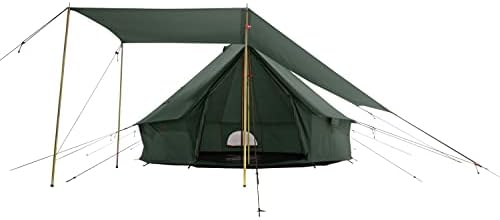 Copertina Whiteduck pentru cortul de clopot Canvas Canopy complet cu stâlpi pentru tot sezonul de camping și glamping