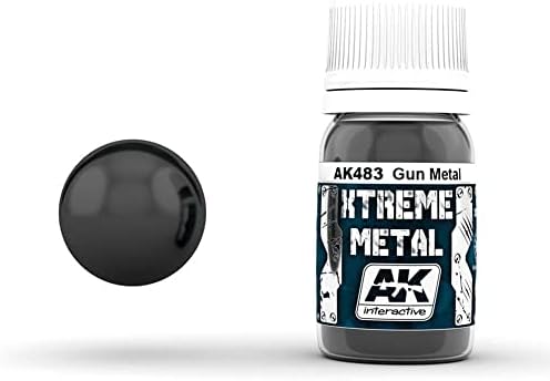 AK Interactive 30 ml Extreme Metal Paints Gunmetal 483