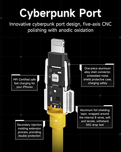 încărcător sharge iPhone [certificat Apple MFi] cablu USB C la Lightning, Încărcare rapidă Cablu Încărcător iPhone pentru iPhone