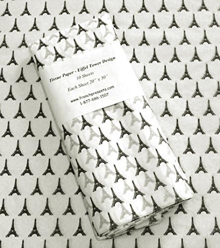 Cadou Wrap Tissue-Turnul Eiffel pe hârtie albă