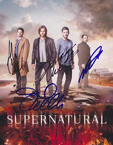 Supernatural TV show CAST semnat 8x10 retipărire semnată foto RP