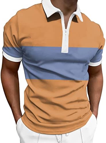 Kamemir Mens 1/4 Guler cu fermoar Îmbrăcăminte masculină casual casual toamnă înghițit tricou imprimeu gir