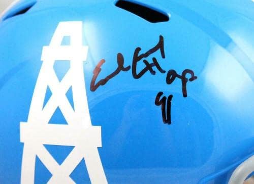 Earl Campbell a autografat Casca de viteză Houston Oilers 60-62 TB w / Hof - JSA W-Căști NFL autografate
