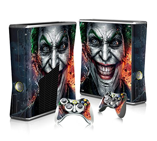 Lucky Store nou Joker proiectat vinil piele autocolant Decal pentru XBOX 360 Slim Gaming Console și 2 piei controler